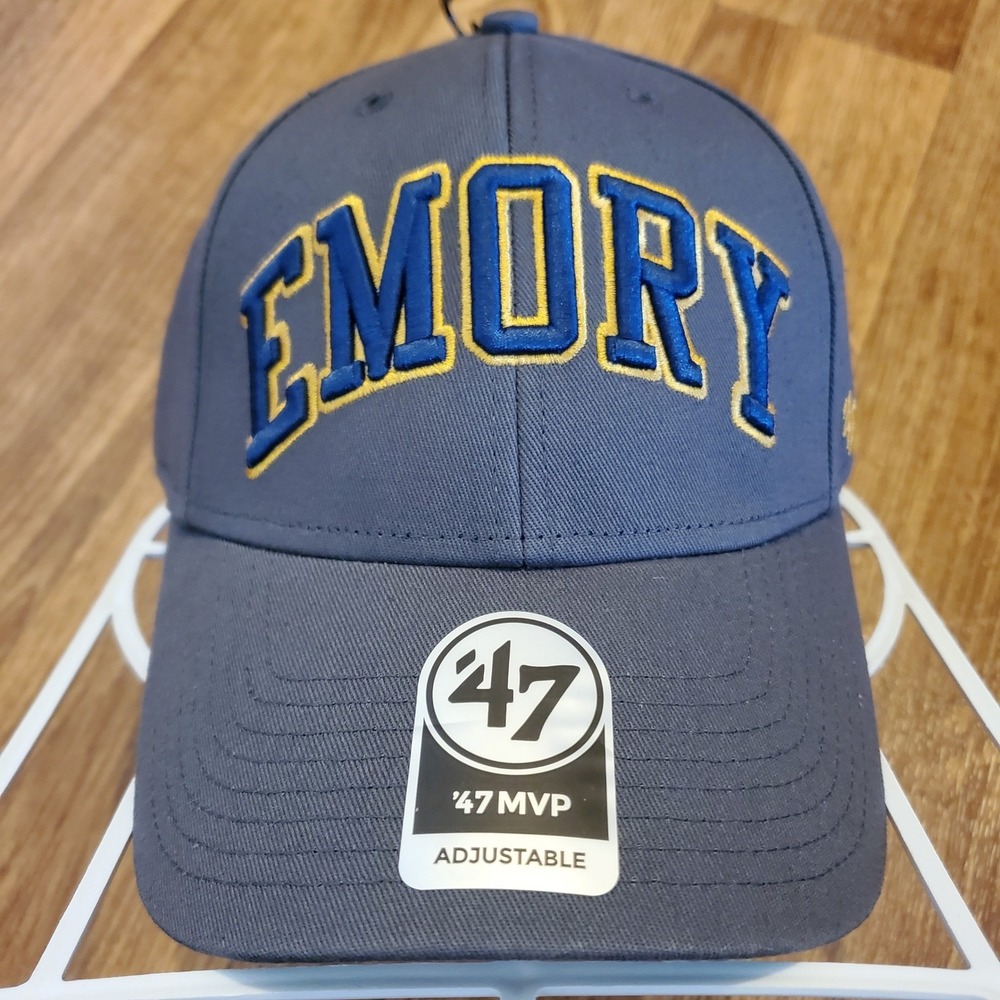 Emory Eagles Hat Cap Adult Strapback Charcoal Gray '47 Brand MVP New